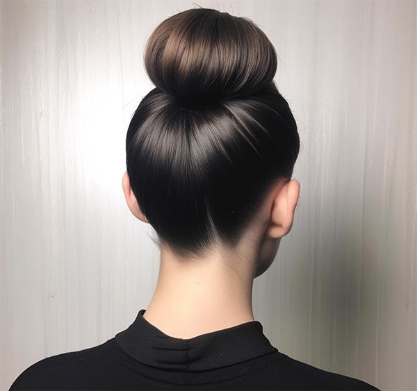 Coiffage sleek bun