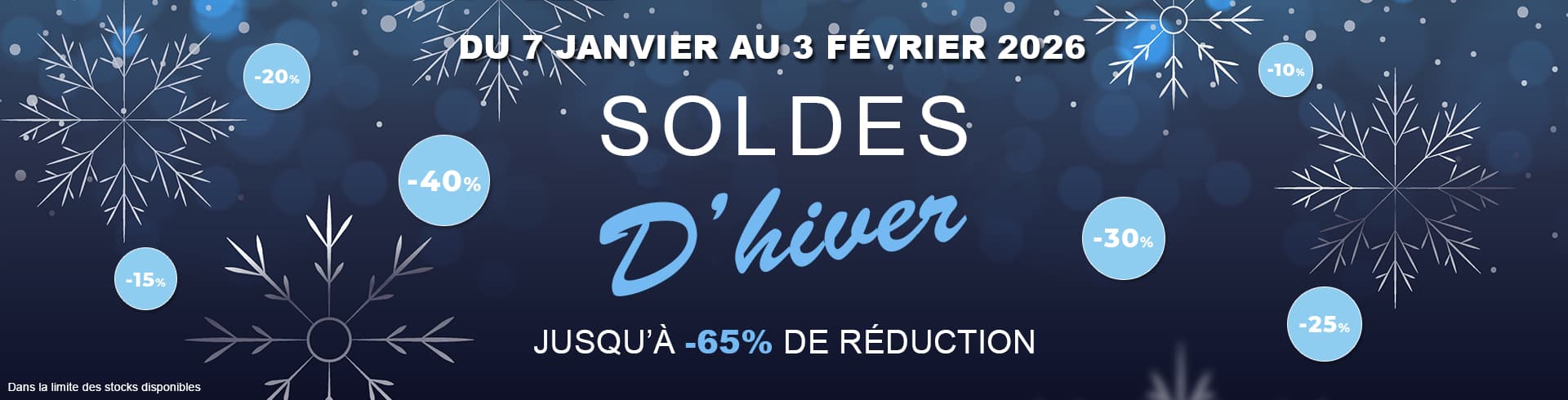 Soldes hiver du 7 janvier au 3 février 2026